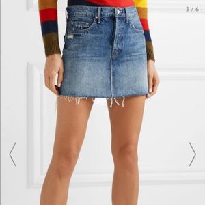 Mother vagabond denim mini skirt